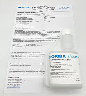 Калібрувальний розчин для кондуктометрів (111,8 mS/cm, 250мл) HORIBA 250-EC-1118, фото 5