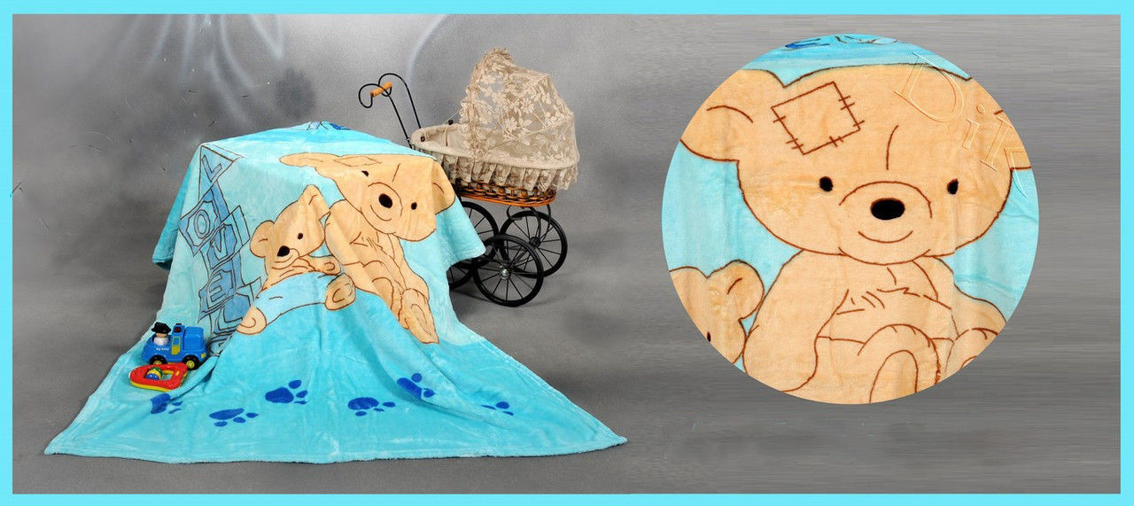 Плед із мікрофібри Два ведмеді, фото 1