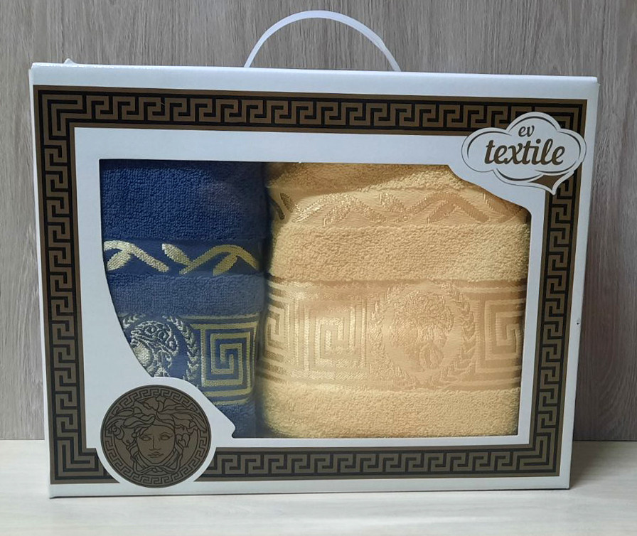 Набір махрових рушників 2 шт Versace в асортименті, фото 1