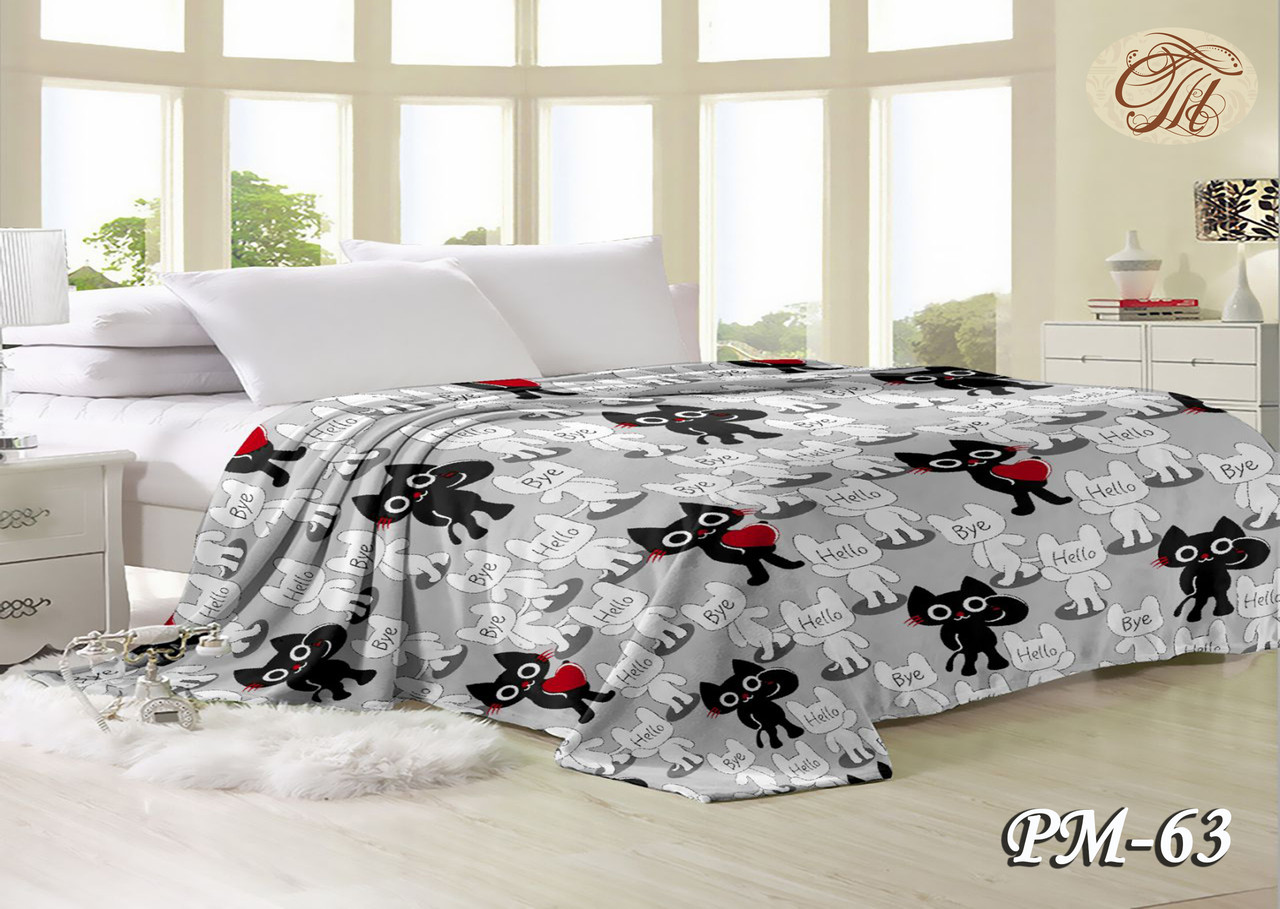 Плед із флісу Товстий кіт (160х210), фото 1