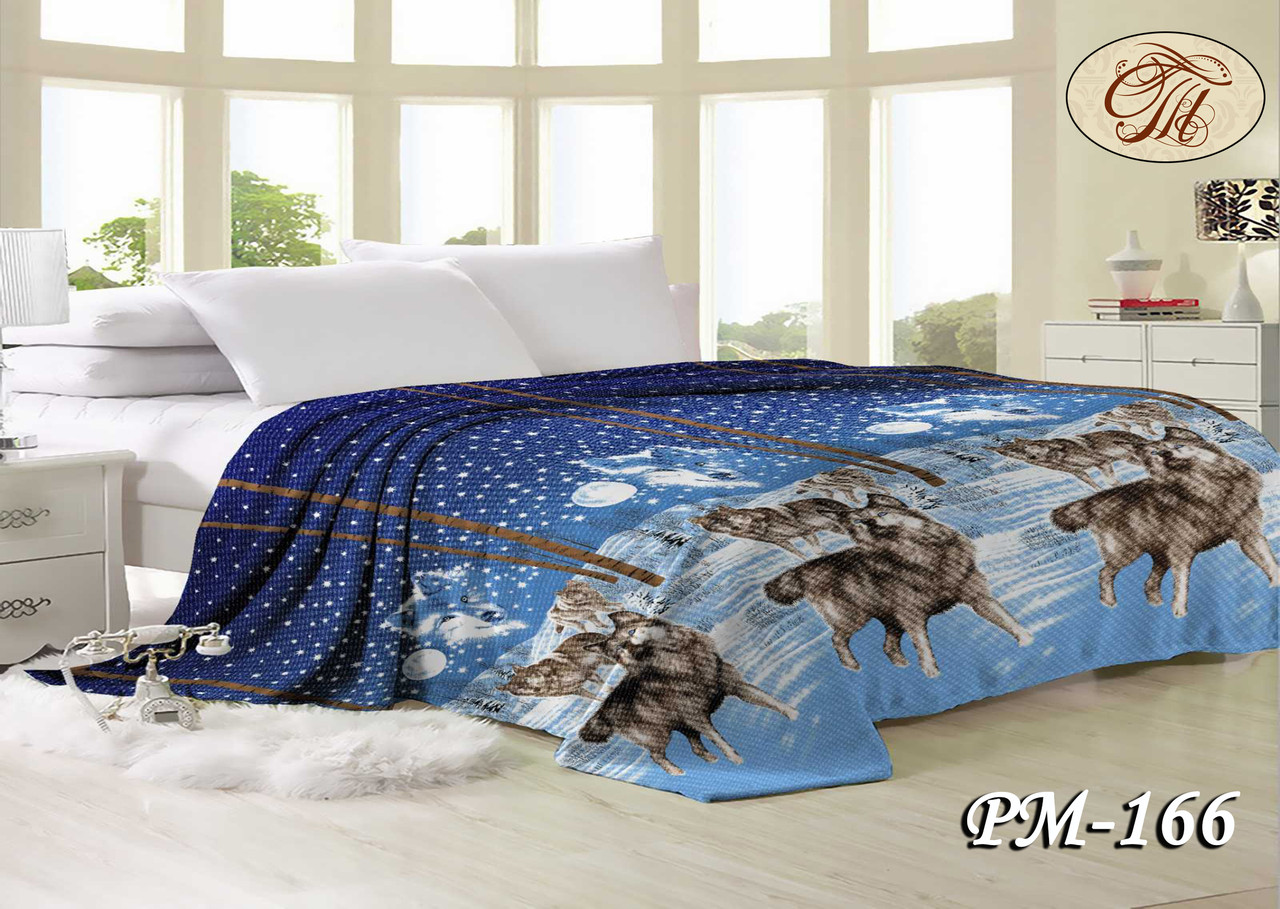 Плед з флісу Вовча зграя (200х220), фото 1