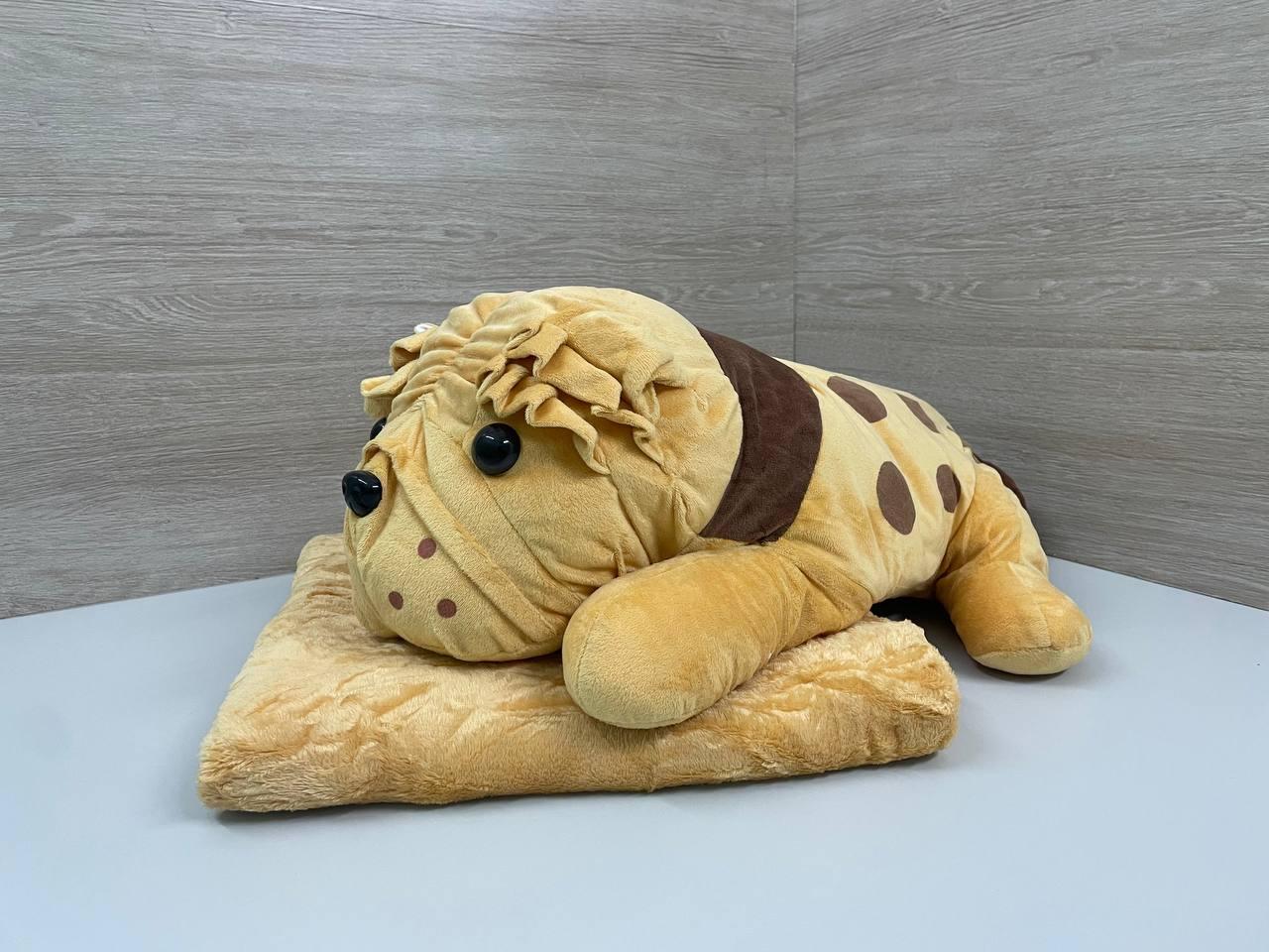 Плед - м'яка іграшка 3 в 1 (Шарпей рудий), фото 1