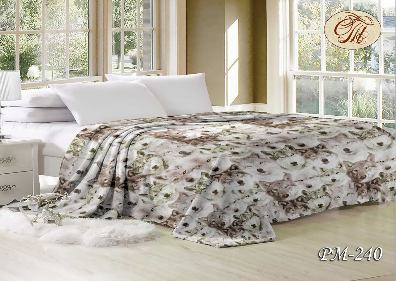 Плед з флісу Волки зграя-2 (160х210), фото 1