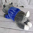 Плед - м'яка іграшка 3 в 1 (Собака сіра в синій кофті ), фото 3