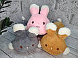 Плед - м'яка іграшка 3 в 1 (Заєць лежачий рудий), фото 6