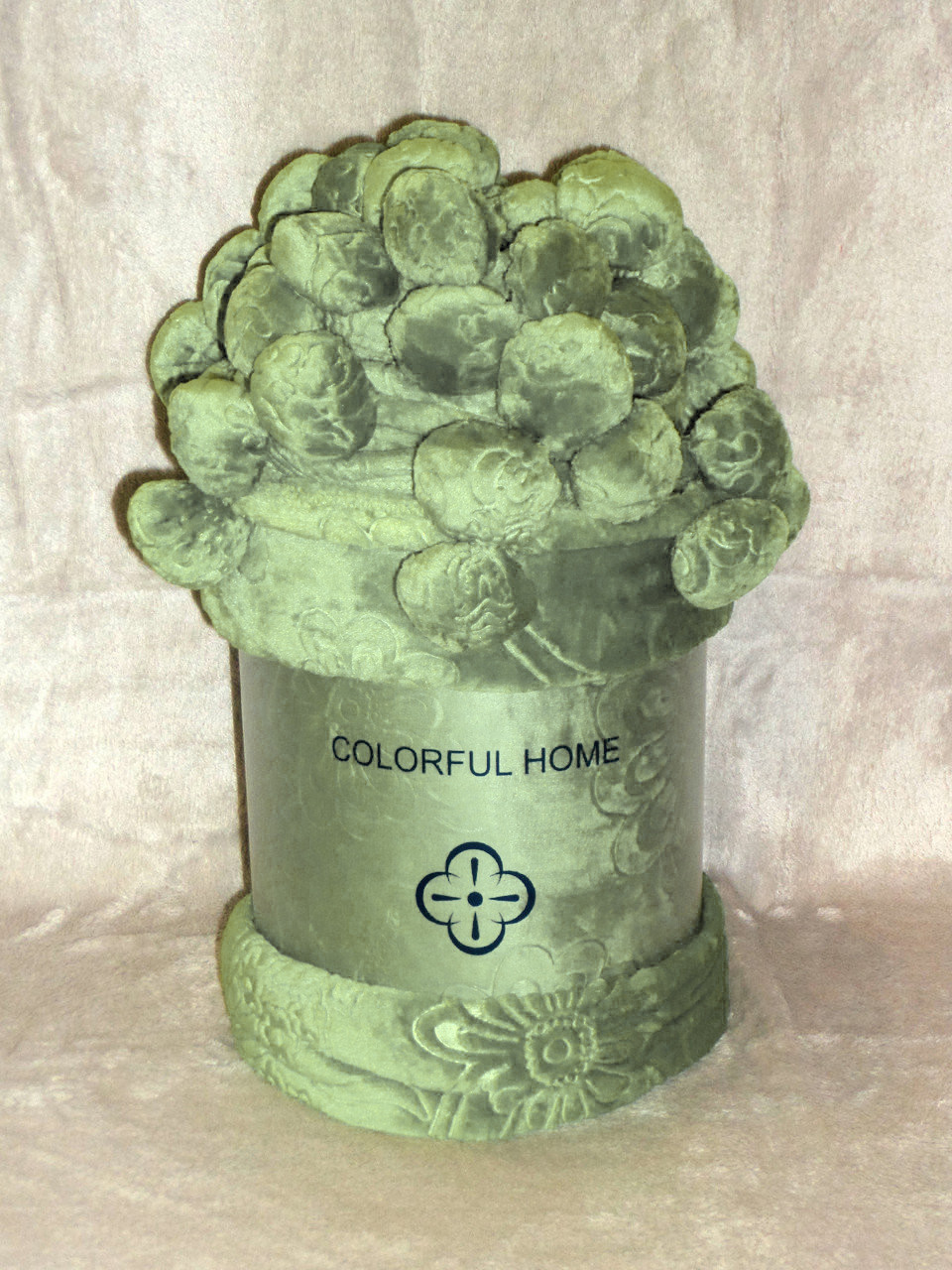 Плед Colorful Home з помпонами оливковий 200х220см., фото 1