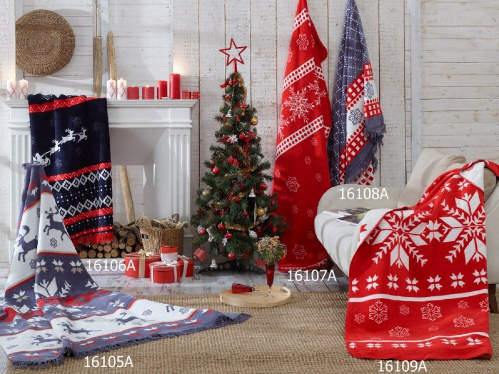 Плед бавовняний Sarar Battaniye з бахрамою 16107, фото 1