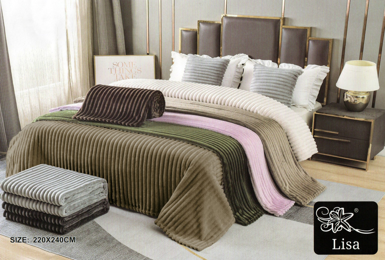 Плед-покривало з бамбукового волокна "Lisa" Шарпей мокко (220x240cм), фото 1