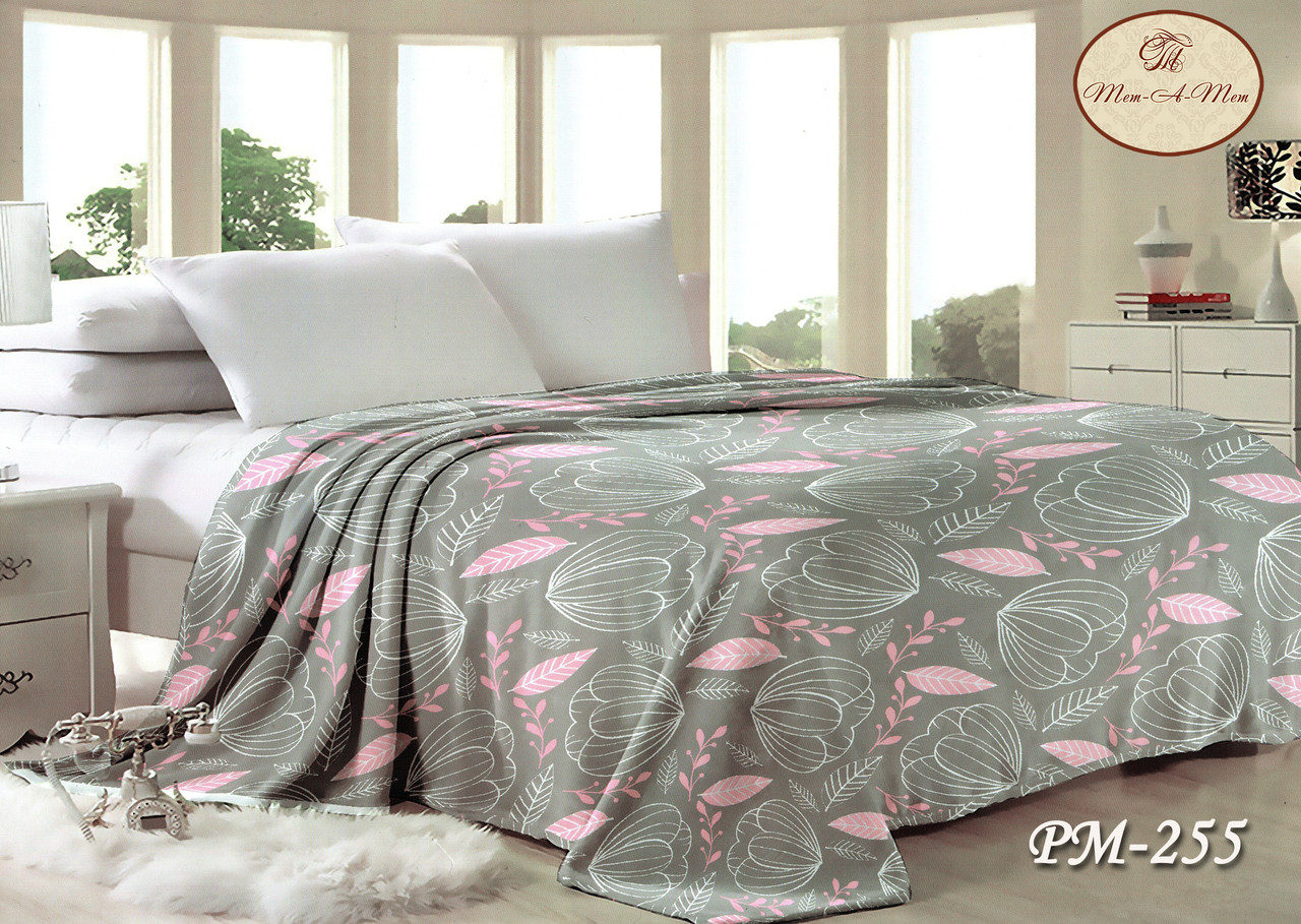 Плед із флісу Тюльпан ніжний (160х210), фото 1