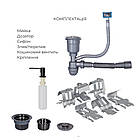 Готове рішення для кухні: Lidz 7849BR Мийка крило праворуч Brushed чорна PVD+Lidz змішувач для кухні, фото 5