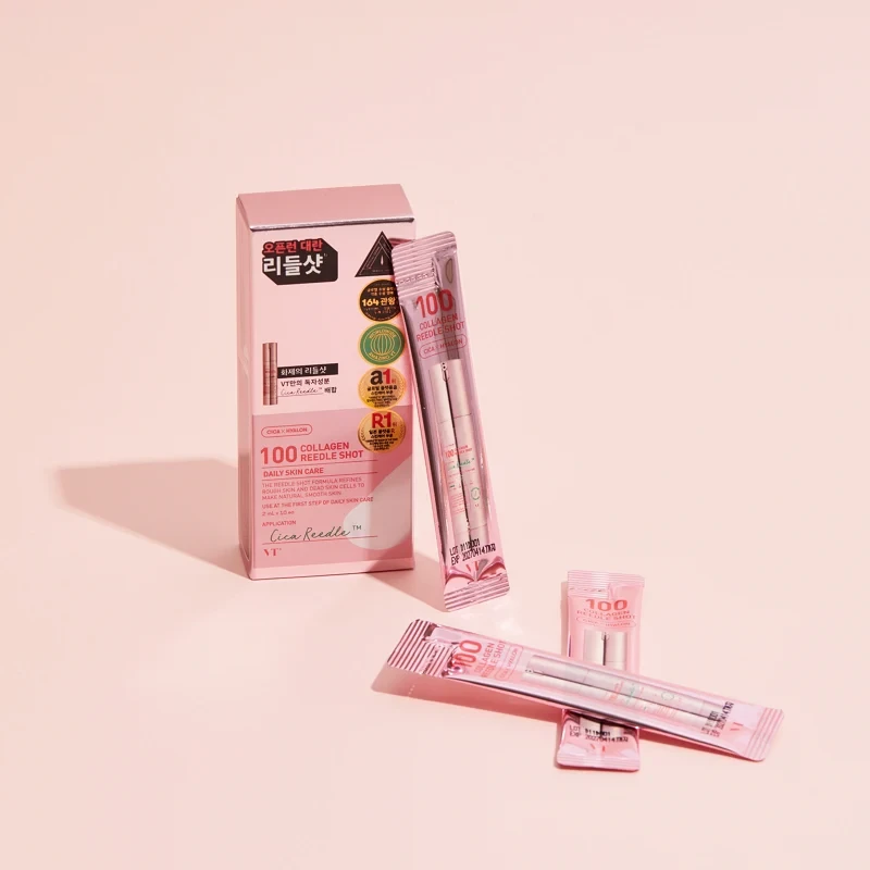 Сироватка для обличчя з мікроголками 100 COLLAGEN REEDLE SHOT VT Cosmetics, 2 мл, фото 1