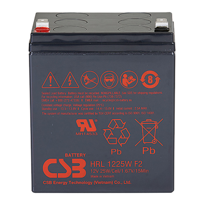 Акумуляторна батарея CSB HRL1225WF2, 12 V 5.8 Ah (90х70х106 мм)