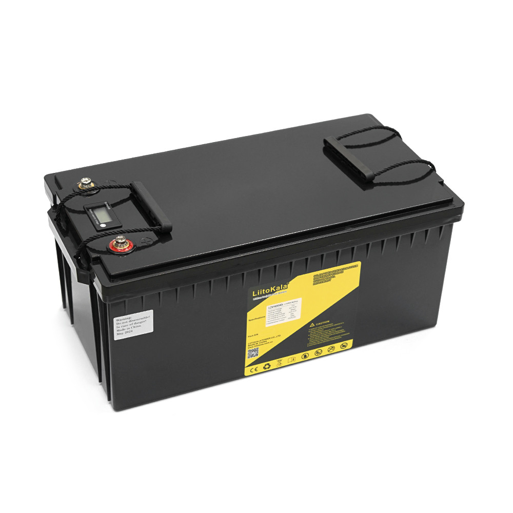 Акумуляторна батарея LiitoKala LiFePO4 12,8V 400Ah BMS(20(100)/200A) c LCD дисплеєм (520*265*220mm), 35.6kg