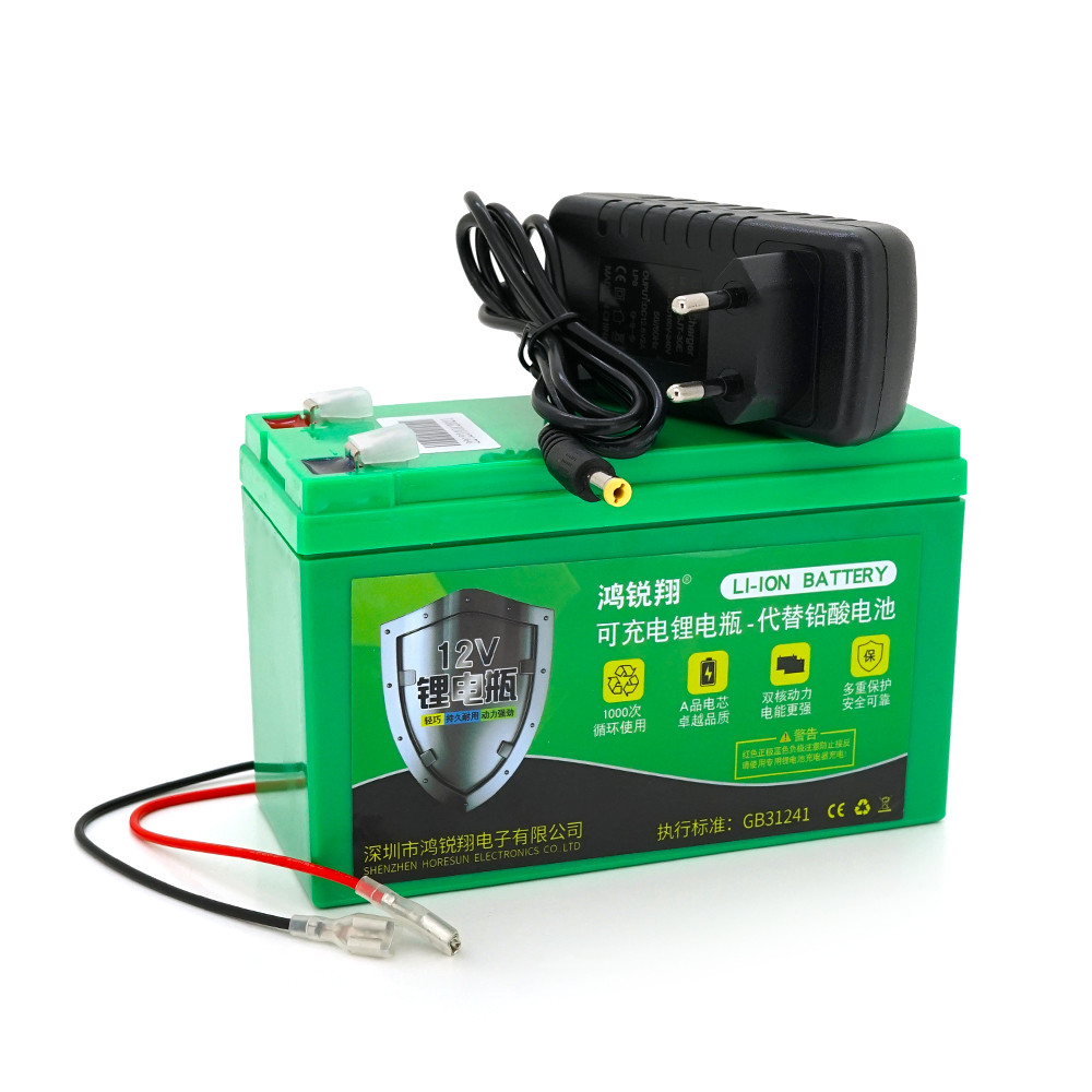 Аккумуляторна батарея літієва 12 V 18A с елементами Li-ion 18650 (150X65X94) вага 1024 грамм + зарядний