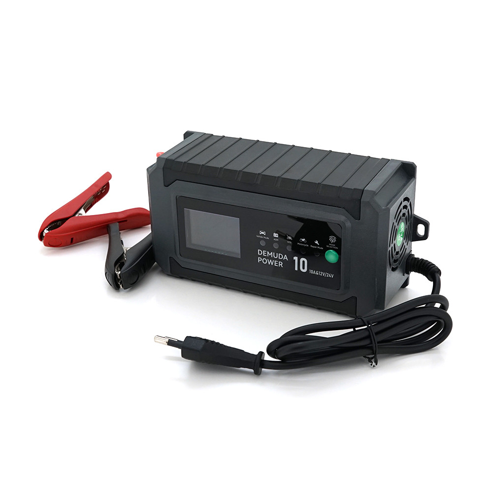 Автоматичне ЗУ для акумулятора DEMUDA 12V/24V (MF,WET,AGM,GEL), AC110/220V, DC14,8В/29,6В, Струм заряду