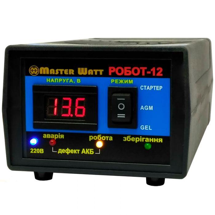 Інтелектуальне ЗУ РОБОТ-12 десульфатирующее для акумулятора 12V (1-200Ah) (MF, WET,AGM,GEL,CA/CA),