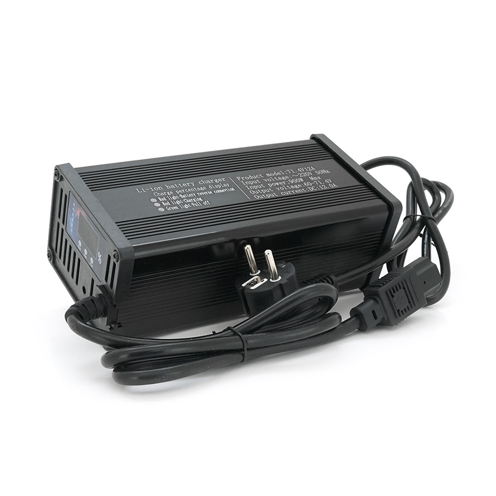 Зарядний пристрій для акумуляторів LiFePO4 60V, 12A, 185x88x60mm