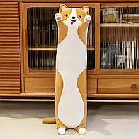 М'яка іграшка СОБАКА БАТОН Подушка Обіймашка Рудий 110 см. М'яка іграшка подушка довгий Коргі Батон