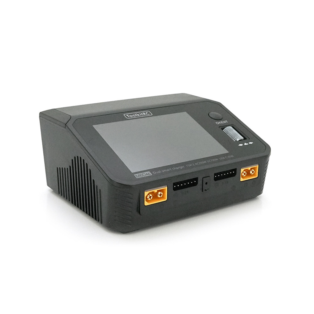 Зарядний пристрій ToolkitRC M6DAC два канала по 350Вт, тип АКБ LiPo, LiHv, Li-ion, NiMh, LiFe, Pb, USB