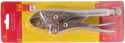 Затискач гейферний "profi" CR-V 7" — 175 мм, у блістері KINGTUL KT-01007-07