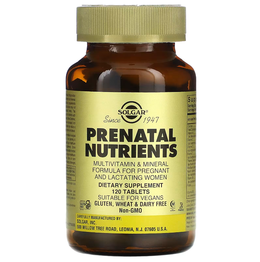 Prenatal Nutrients Solgar 120 таблеток, фото 1