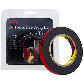 Автомобільний двосторонній скотч високої міцності чорний 3M PT1100 1,14 мм 15мм×5м