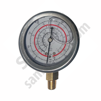 Манометр гліцериновий 500B-GF для холодильних систем на R-134, R-407, R-22, R-404