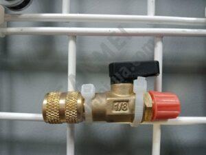 Кран запірний 1/4 SAE тато/мама для фреону R134a, R404a, R507, R22, фото 1