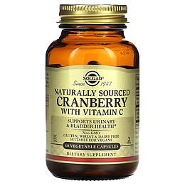 Cranberry with Vitamin C Naturally Sourced Solgar 60 капсул