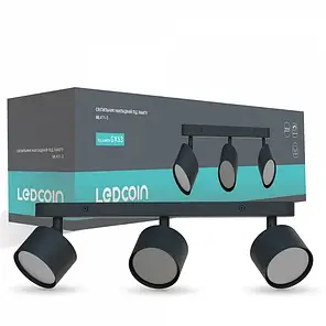 Світильник накладний Ledcoin ML411-3 поворотний під 3 лампи GX53 чорний 8193, фото 1
