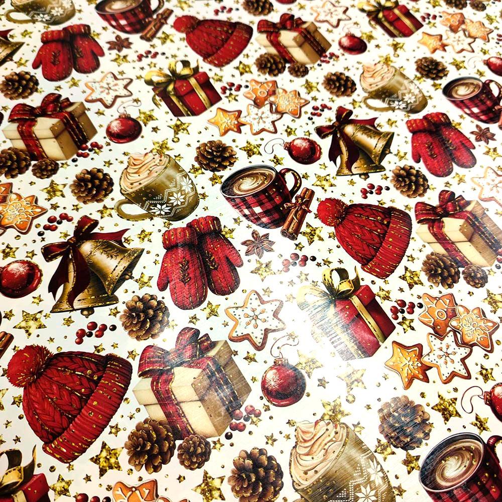 Подарунковий папір новорічний  № 167 Новорічний настрій, фото 1