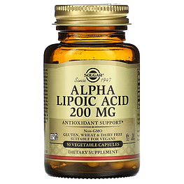 Alpha Lipoic Acid 200 мг Solgar 50 капсул