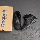Підліткові зимові черевики з натуральної шкіри з хутром Reebok високі хутряні кросівки на блискавці хлопчику, фото 10