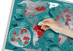 Скретч-мапа світу Travel Map Marine World (англ) (тубус)