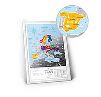 Скретч мапа Європи Travel Map Silver Europe (тубус)