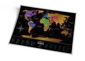 Скретч-мапа світу Travel Map Black World (тубус)