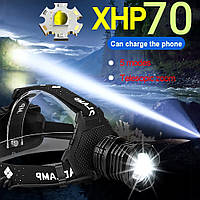 Сверхмощный Налобный Фонарь на 3 аккумулятора 18650 с Дальностью 800 метров