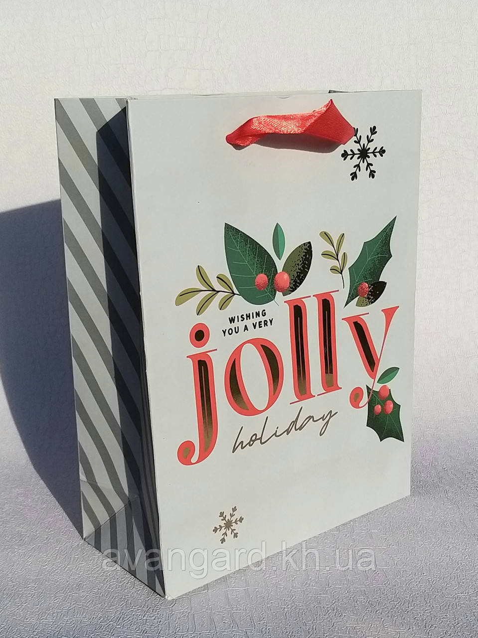 Новорічний пакет 23,5 см х 18 см х 8 см Jolly holiday