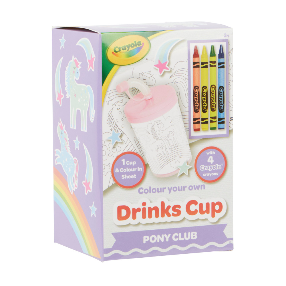 Crayola Стаканчик-розмальовка "Поні-клуб" з олівцями (15765-B), фото 1