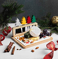 Сирна дошка на бамбуковій підставці "Merry Christmas", 22х15 см.