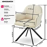 Крісло обертове Lona оксамитове, фото 9