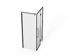 Скляна душова кабіна AVKO Glass S237R, 90х90х190 Black, фото 3