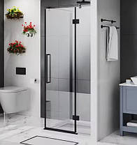 Скляна душова кабіна AVKO Glass S237R, 90х90х190 Black, фото 6