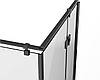 Скляна душова кабіна AVKO Glass  S237R, 90х90х190 Black, фото 7