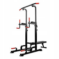 Багатофункціональна стійка для підтягувань 4FIZJO Pro+ з лавою для тренувань Black (P-5905973402637)