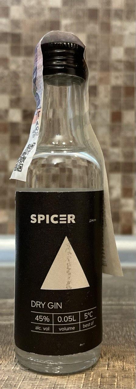 Мініатюра Spicer Dry Gin 0,05 L Ukraine КОЛЕКЦІОННИЙ ТОВАР НЕ ДЛЯ ВЖИВАННЯ!, фото 1