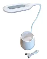 Настільна сенсорна акумуляторна LED Лампа-колір білий 3 режими світла
