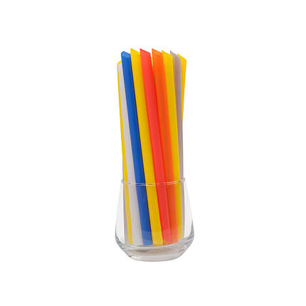 Трубочка "Bubble Tea" коса - Мікс 21см 10мм (250шт.), 16уп/ящ., фото 1