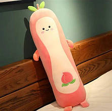 М'яка іграшка Авокадо Довгий 90 см Подушка Обіймашка Рожева