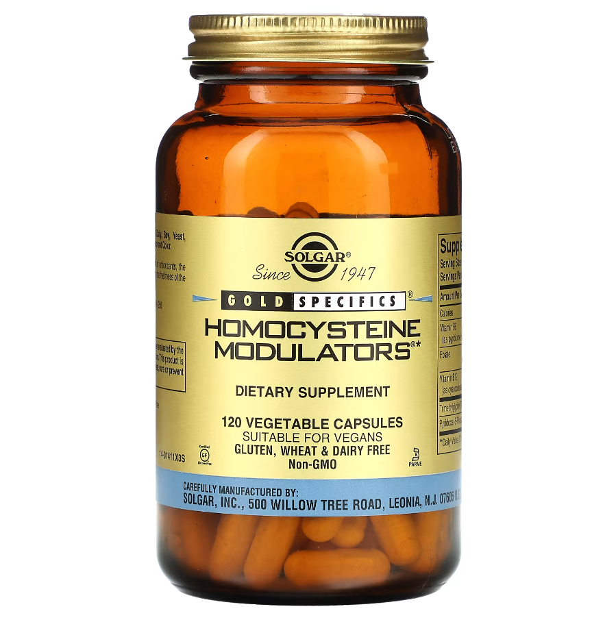 Homocysteine Modulators Gold Specifics Solgar 120 капсул, фото 1